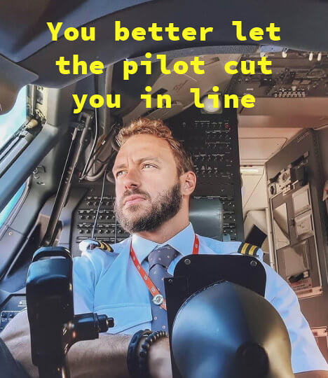 Se o seu voo está atrasado, pode ser porque o piloto está com fome